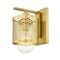 Z-Lite Kipton 1 Light Wall Sconce, Rubbed Brass & Clear 3037-1S-RB - alternate 6